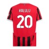 Conjunto (Camiseta+Pantalón Corto) AC Milan Kalulu 20 Primera Equipación 2024-25 - Niño